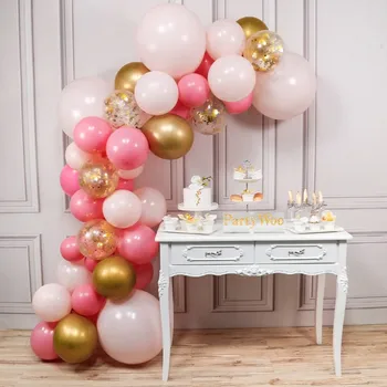 

44pcs Pink Balloon Garland Arch Kit Wedding Party DIY Latex Balloons Backdrop Kids Favor Baby Shower Birthday Party Decoration