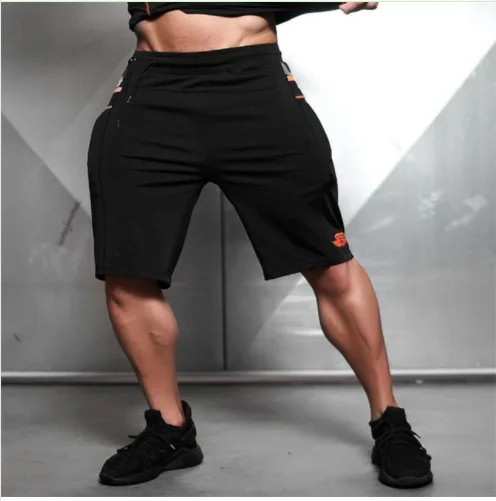 De moda de los ingenieros deportivos playa pantalones, pantalones de algodón de culturismo Панталоны тонкого покроя для Фитнес Jogger de gi - Цвет: 705 orange