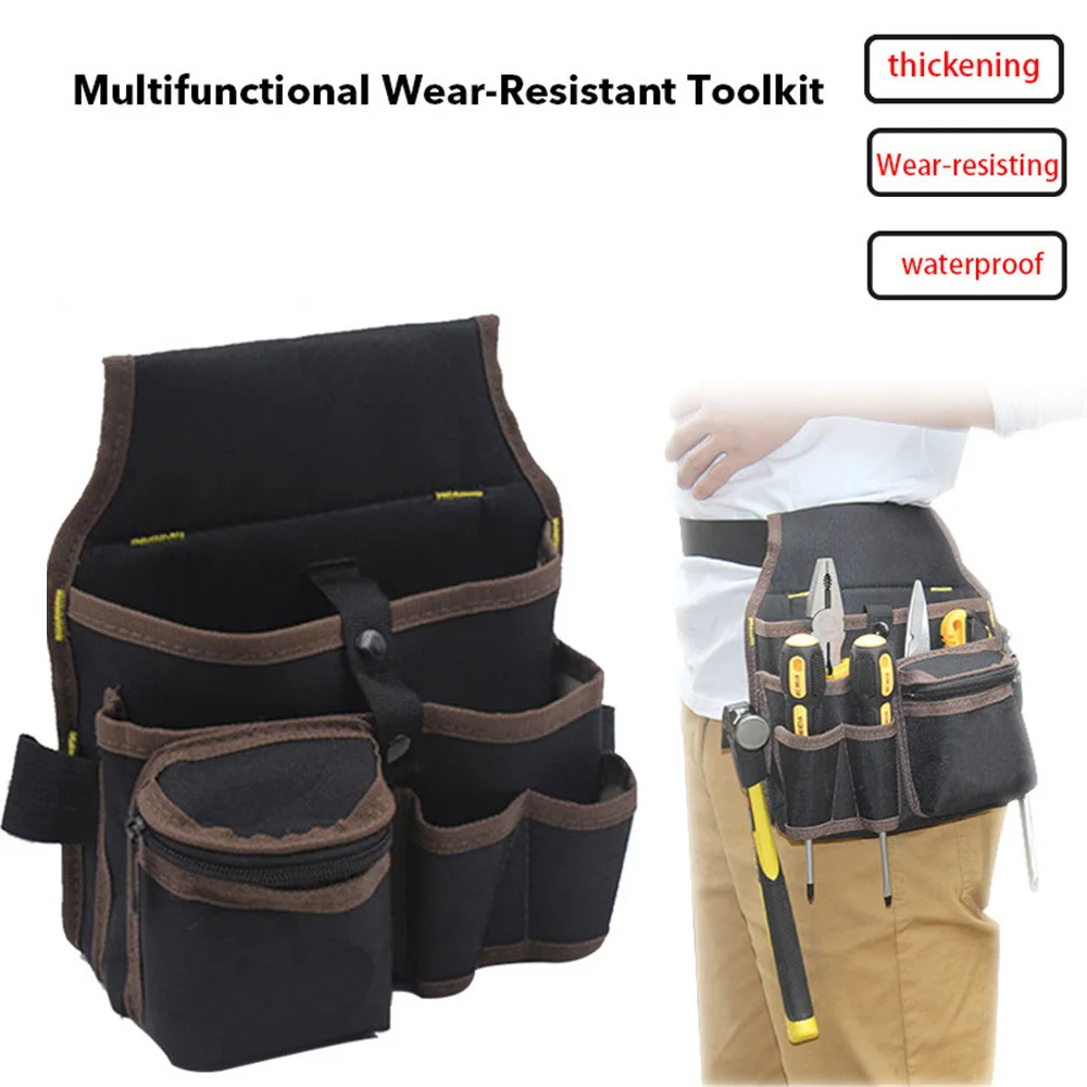 Многофункциональная сумка для инструментов, большая вместительность, поясные карманы, подвесная сумка, чехол для инструмента, сумка для фартука, сумка для переноски электрика, Oganizer