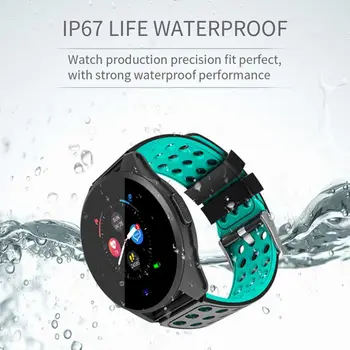 

Smart Watch Fashion Smartwatch Tempered Glass Carbon Fiber Case Breathing Light 24hour Heart Rate Long Battery Life Wholesale