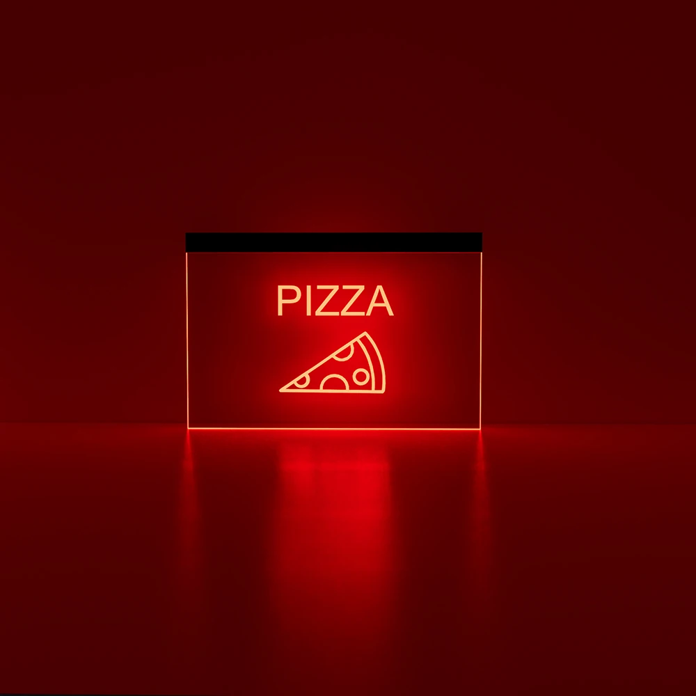 

OPEN Hot Pizza cafe Restaurant LED Neon Light Signs Rgb Multi-color Bar Bub Club LED Neon Light Sign Acrylic Decorative Plate