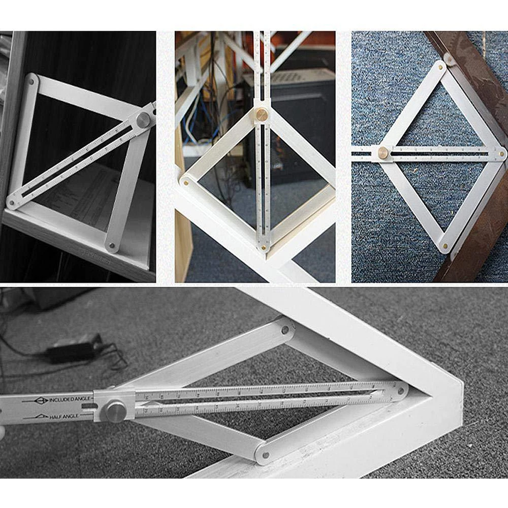 SS четырехслойная диагональная линейка транспортир из нержавеющей стали с