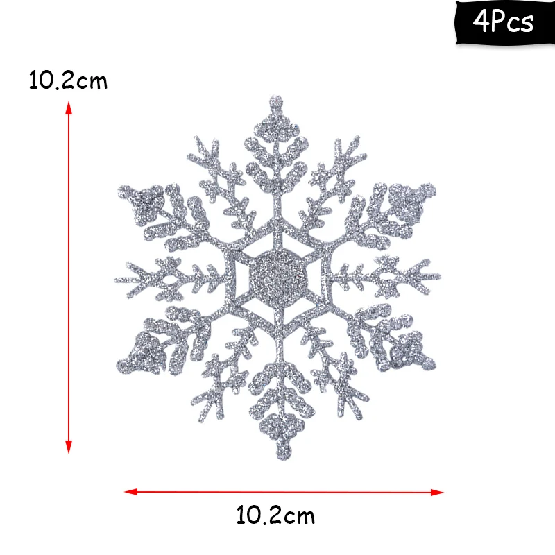 JOY-ENLIFE 4 шт многоцветные рождественские орнаменты снежинки сверкающие блестящие вешалки для дерева гирлянды Ручные украшения - Цвет: style1