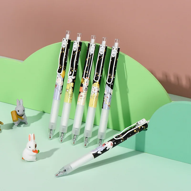 Милая ручка muji kawaiipen розовые школьные принадлежности черная с нажимом