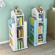 Bibliothèque rotative à 360 ° pour enfants, support de livre d'images au sol, bibliothèque de rangement pour étudiants, étagère à livres Simple pour enfants