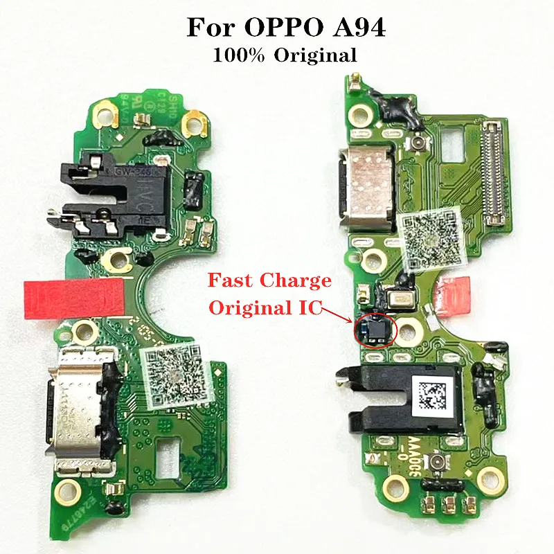 100% Original Charger Plug Board Connector For OPPO A94 USB Charging Port Dock Flex Cable With Microphone Earphone Jack | Мобильные