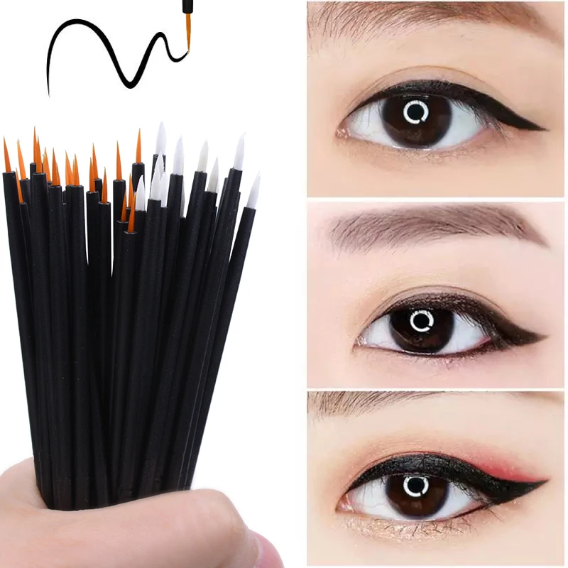 OKAYLASH 50pcs/lot Reusable Gel Liner Nail Art Brushes Painting Pen Disposable  Eyeliner Beauty Eyeline Makup Tools 3