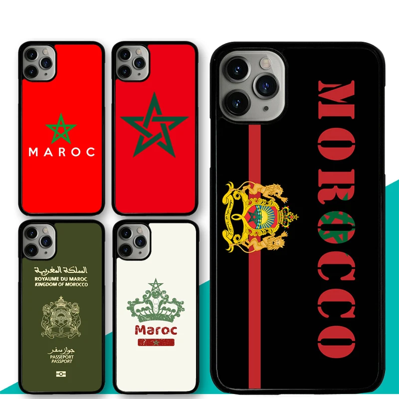 Чехол с флагом Марокко герб оружия для iPhone 7 8 Plus XR X XS MAX 11 12 Pro Max 13 mini 5S 6S SE 2020 чехол