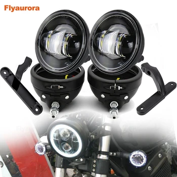 

LED Auxiliary Spot fog passing Light Lamp and 4.5 INCH Housing Bracket for Touring Mount Stand Support Motorcycle Accessories
