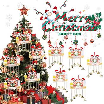 

Christmas Decorations for tree With Bells Personalized Surviving Family 2020 festival party supply st home Pandant drop new