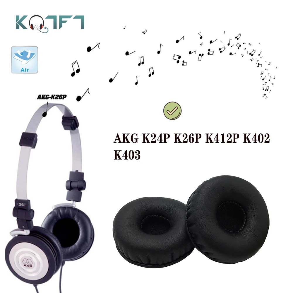 Kqtft-couro earpads para akg k24p, k26p, k412p, k402, k403, proteção de  ouvido, capa, almofada, capa - AliExpress