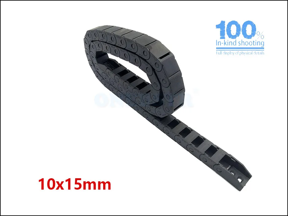 JFLO 1Meter 10x15 10x20 Wire Carrier cable Drag chain Semi-enclosed non-opening with end connectors Tanks Towline Free shipping 20