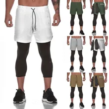 Мужская мода стиль спортивны фитнес штаны с внутренним карманом Фитнес Брюки