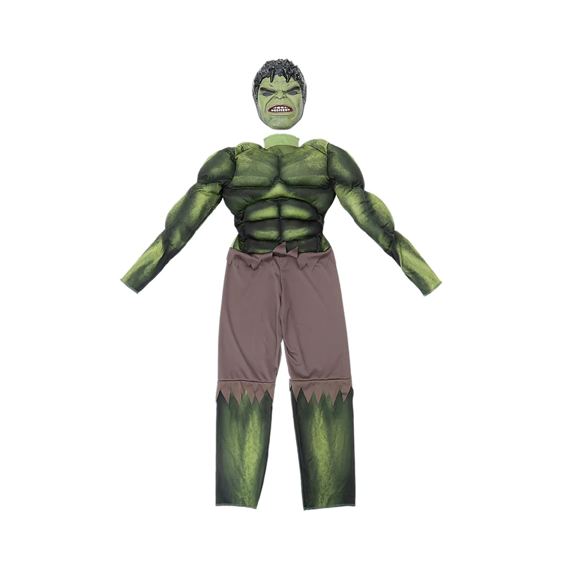 Boys Avengers Superhero Hulk Muscle Cosplay Clothing Kids Movie Role Play Party Halloween Costumes