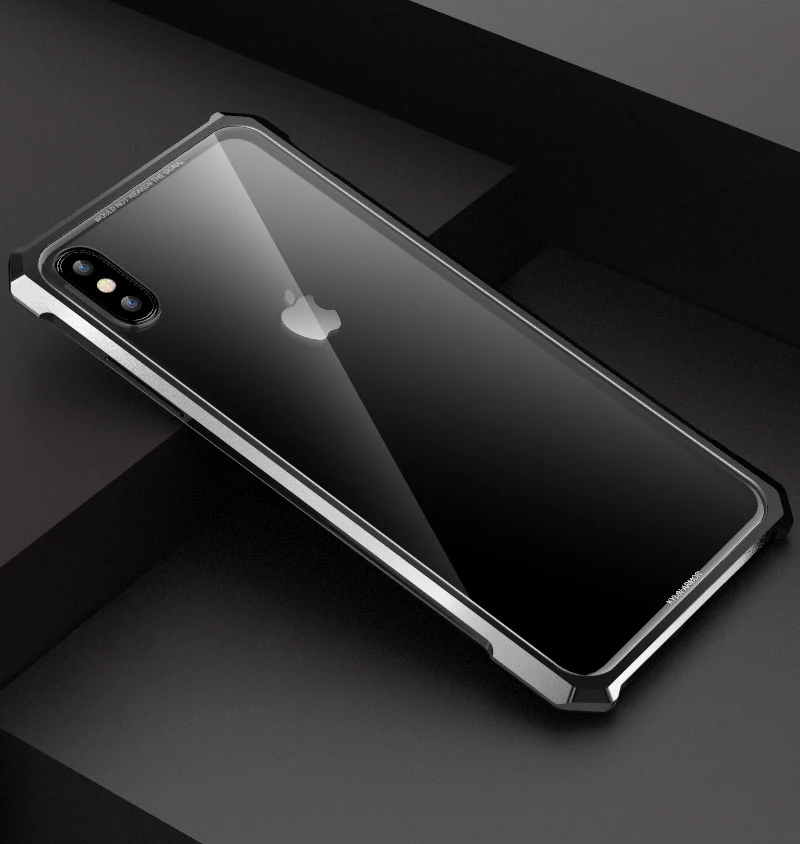 Nohon для Iphone XR стекло противоударный жесткий чехол для Iphone XS Max 7 8 Plus Алюминиевый металлический защитный бампер чехол для Iphone 8 7 Plus