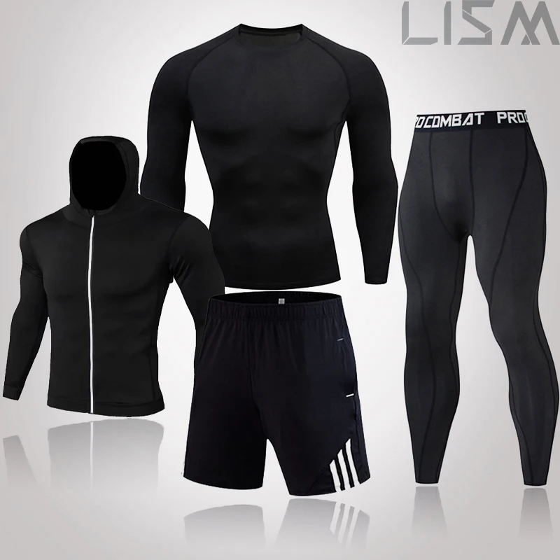 Men's Sportswear Compression Sportswear Quick-Drying Running Suit Clothing Sports Jogging Training Gym Fitness Sportswear Tight long johns target Long Johns