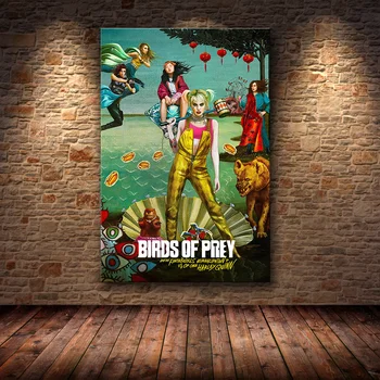 

Birds of Prey 2020 Movie Canvas Poster Harley Quinn Film Wall Art Picture Comics Canvas Prints Home Room Wall Decor Posters