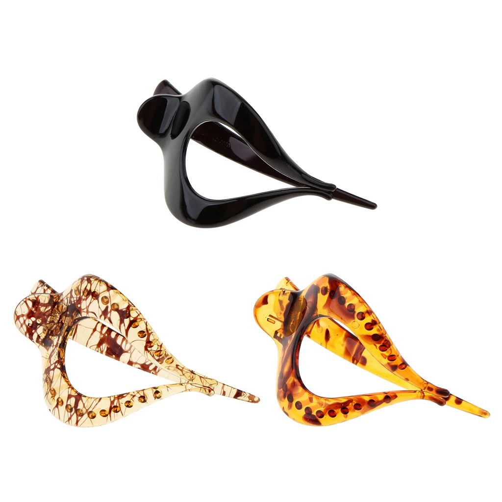 3/pack Large Heart Acrylic Hair Claw Clip Casual Barrette Women
