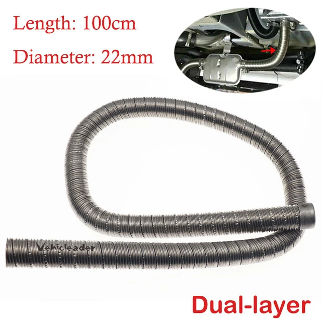 100cm Car Air Parking Heater Exhaust Pipe Hose Tube Stainless Steel Fuel  Tank Exhaust Pipe for Diesel Heater