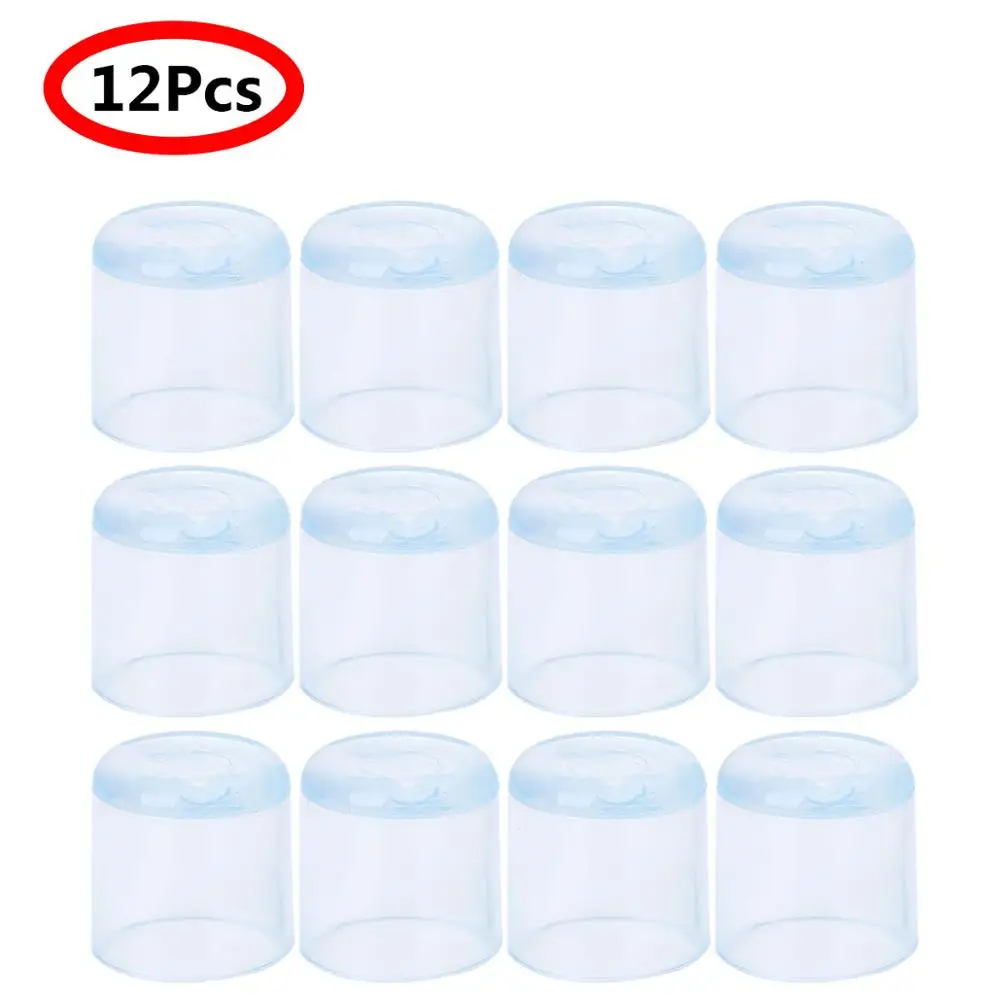 12Pcs Rubber Furniture Foot Table Chair Leg End Caps Covers Tips Floor Protectors for Indoor Home Outdoor Patio Garden Office