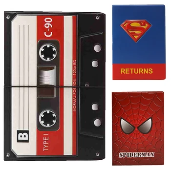 

Cartoon Stripe Passport Cover Portable Wallet Bag PU Leather ID Address Holder Boarding Card Cover Creative Travel Accessories