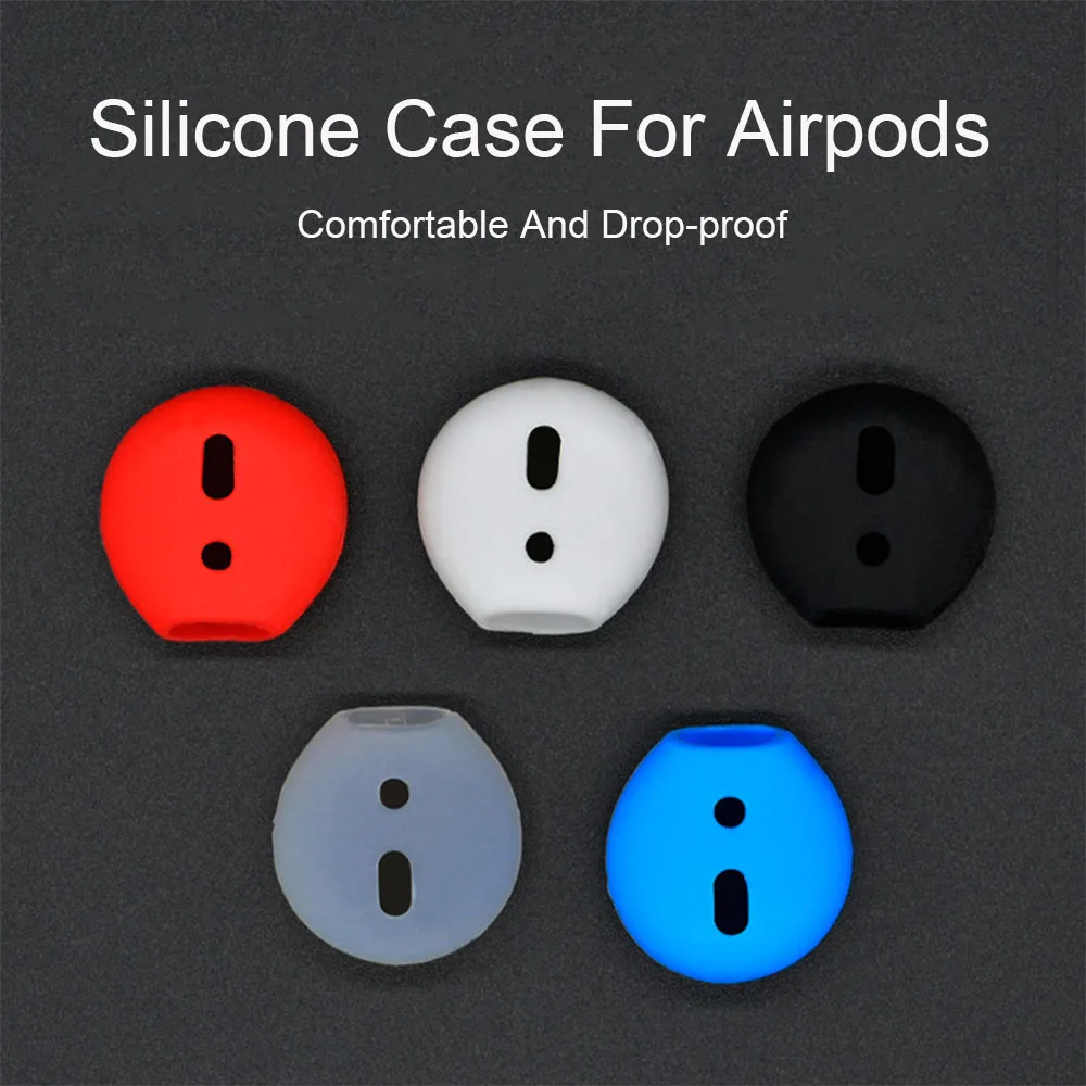Пара мягкий силиконовый ударопрочный чехол для наушников Apple гарнитура AirPods
