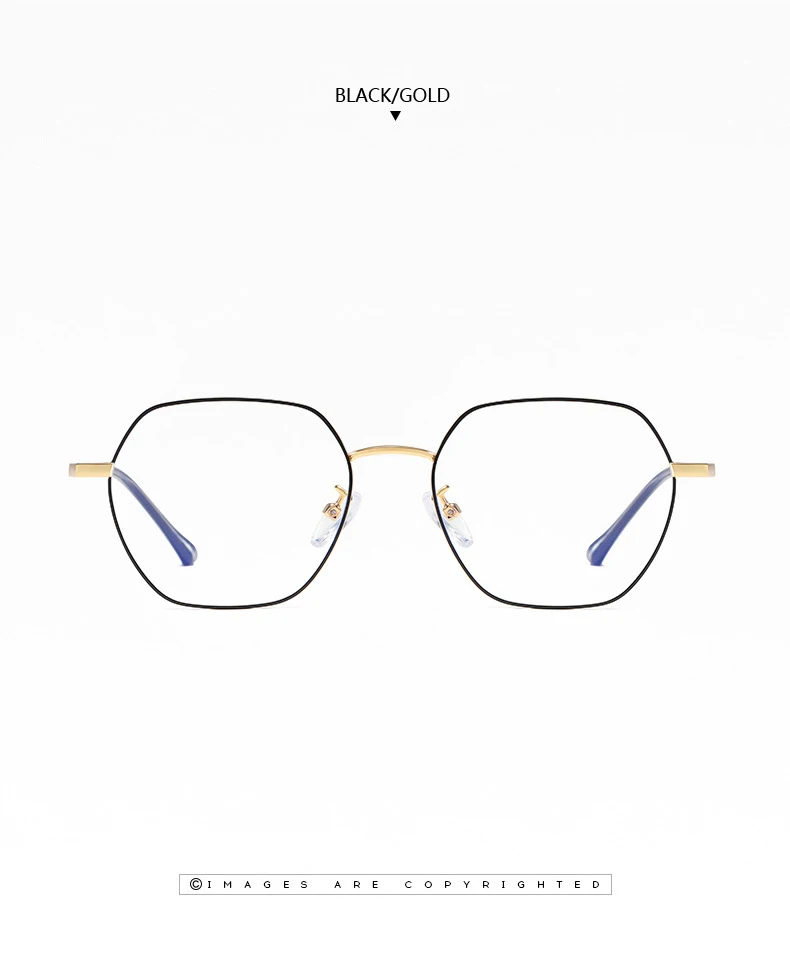VCKA, компьютерная полигоновая оправа, очки для женщин, лучи, радиационные очки, металлические, унисекс, анти-синий светильник, блокирующие, мужские Оптические очки
