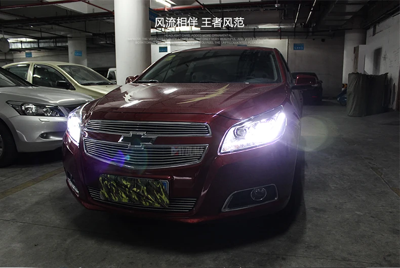 Автомобильные фары для Chevrolet Malibu фары 2012- светодиодный DRL ходовые огни биксеноновые фары Противотуманные фары с ангельскими глазками