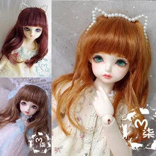 M7-bjd кукольный парик синтетические мохер цвета: красный и коричневый длинные волосы 9-10 дюймов 8-9 дюймов 7-8 дюймов 6-7 дюймов 5-6 дюймов 1/3 1/4 1/6 1/8 SD MSD YOSD лат