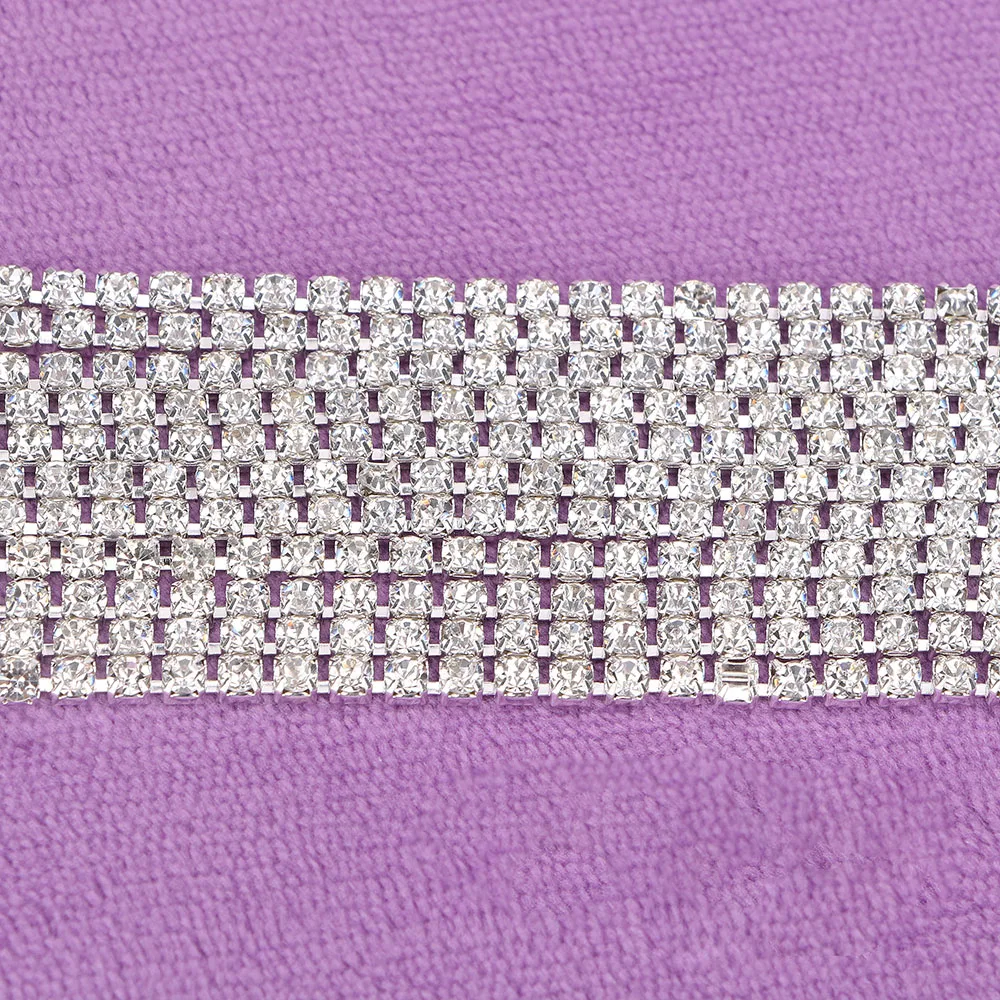 10 метровые прозрачные стразы-цепочки SS6.5-SS16(2 мм-4 мм) с плоской задней поверхностью супер яркие шифрованные аксессуары для шитья одежды