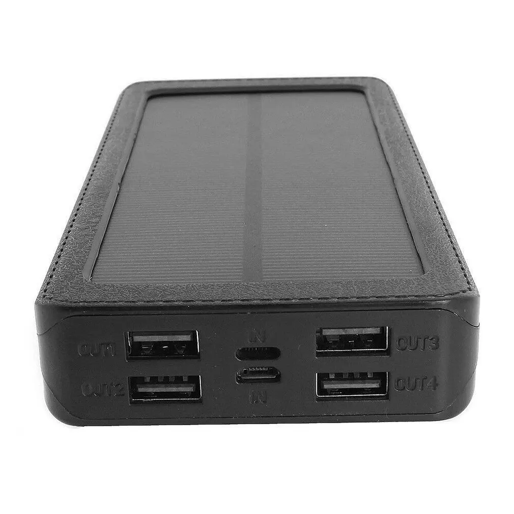 Солнечное зарядное устройство, 20000 мАч, 4 порта, USB, прочное, пылезащитное, водонепроницаемое, полимерное зарядное устройство