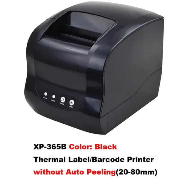365B Label Printer XP-370B принтер штрих-кода этикеток Термальный чековый принтер или принтер этикеток 20 мм до 80 мм термальный принтер штрих-кода Автоматический зачистки - Цвет: 365B Label Printer