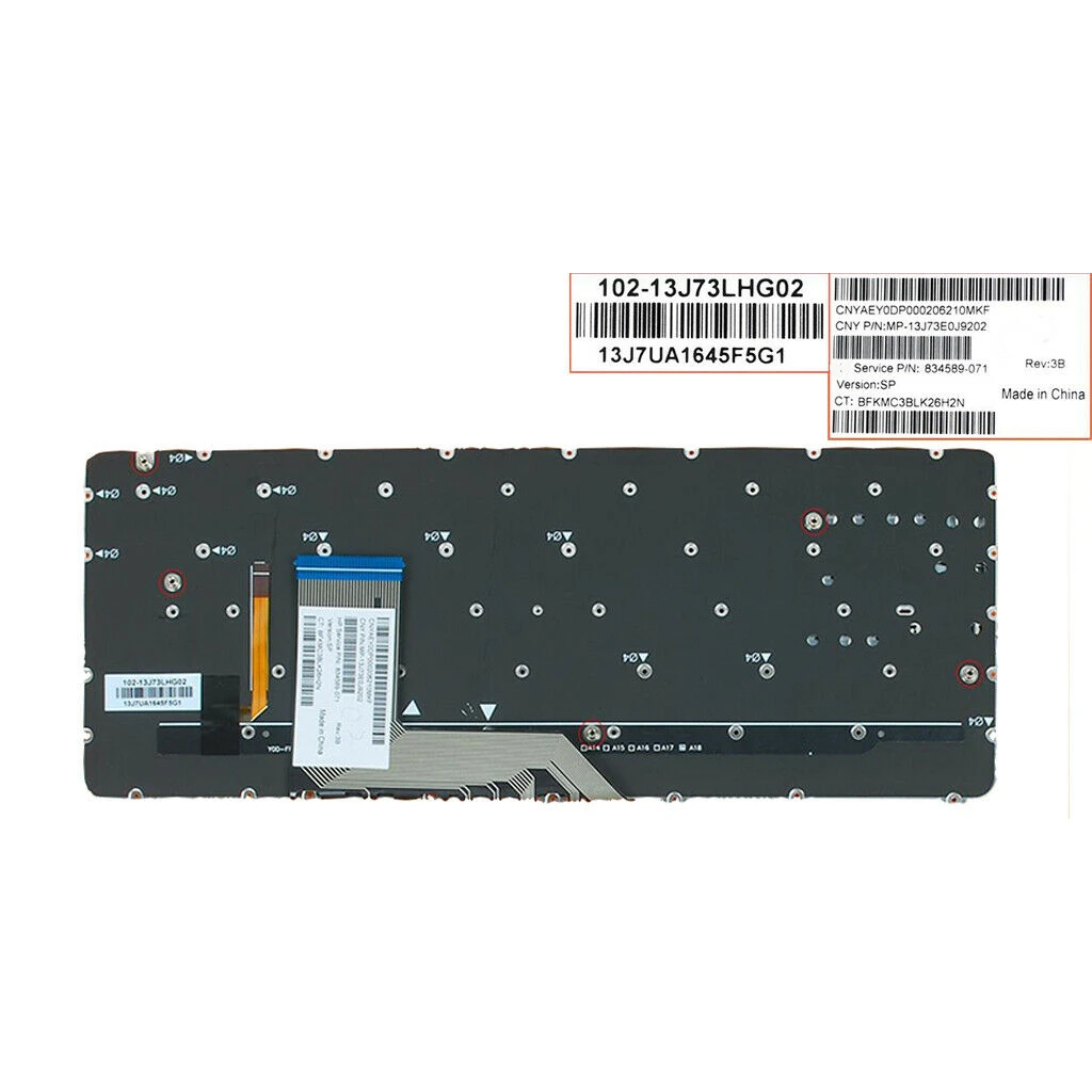 Испанская клавиатура для ноутбука с подсветкой подходит для hp Spectre X360 13-4000 13-4100 13T-4000 13T-4100 SP