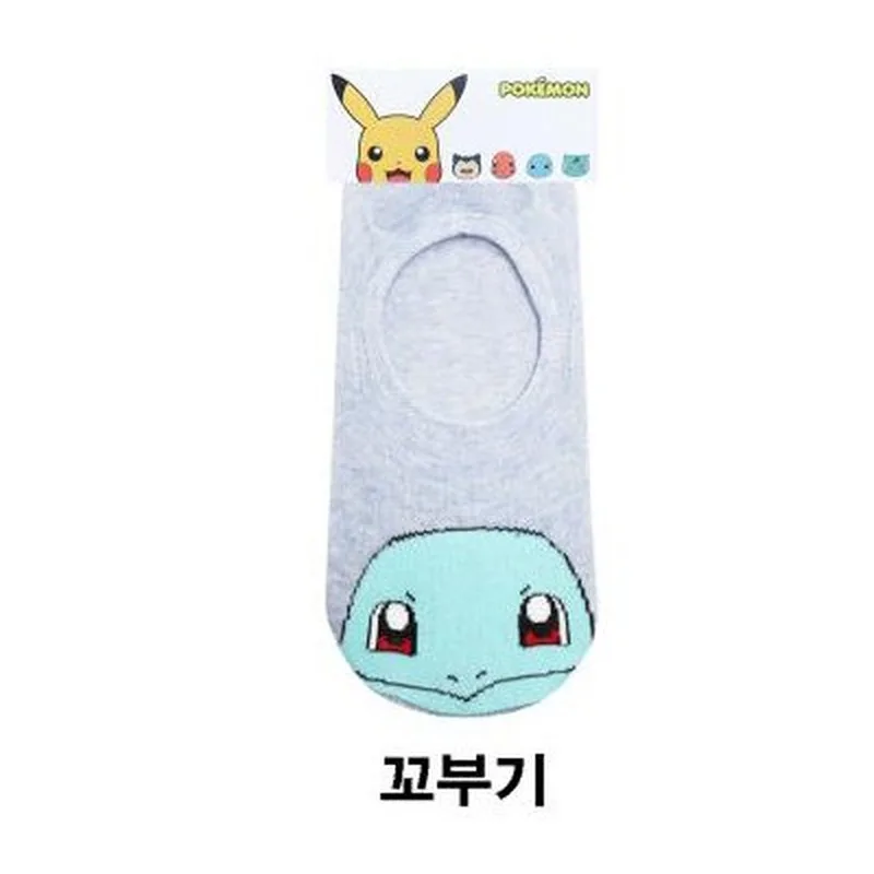 Аниме Покемон печати носки Bulbasaur чармандер, Сквиртл Пикачу снорлакс милый забавный мультфильм женские хлопковые носки Весна Лето Повседневные