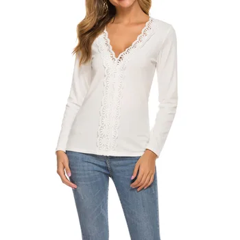 

Sexy V Neck Long Sleeve Knitwear Spring Women Tops Ruffles Knitted Sweater Solid Knitting Shirt Undershirt Coat Ladies Clothing