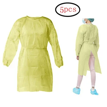 

In stock Disposable Protection Gown Dust Spray Suit Siamese Non-woven Dust-proof Anti Splash Clothing Safely Protection Clothes