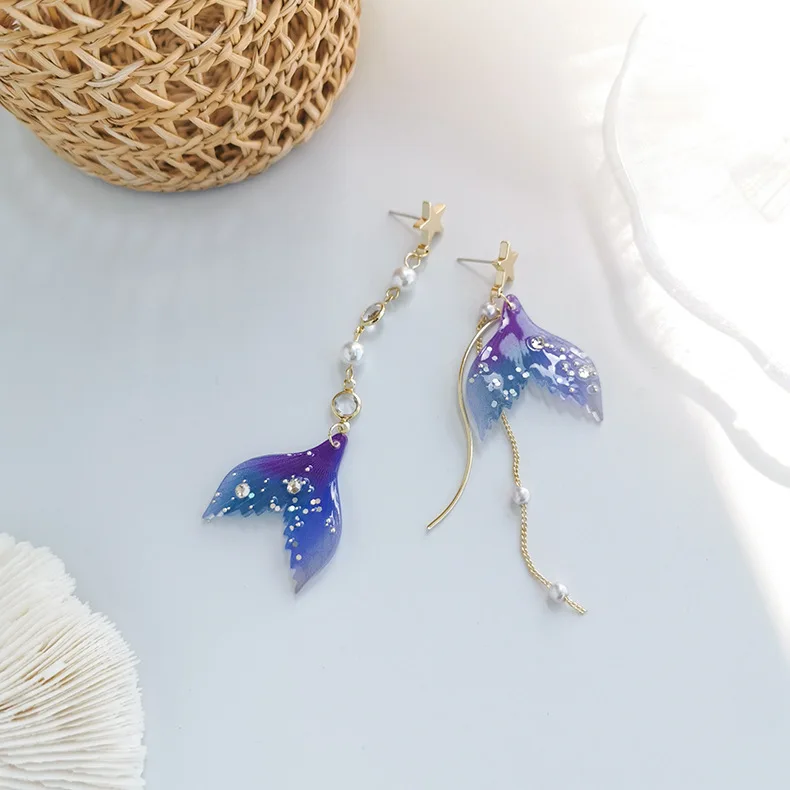 Kawaii Glitter Korea Style Sea Earrings