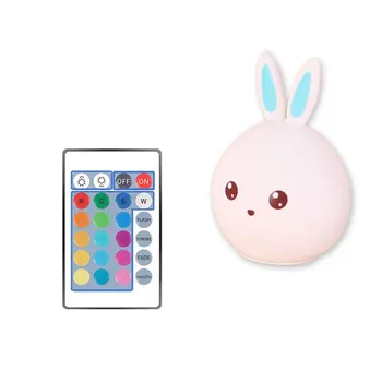 

Halloween Colorful Cute Rabbit Silicone Light Emotional Cute Pet Cute Rabbit Night Light Usb Cute Pet Shot