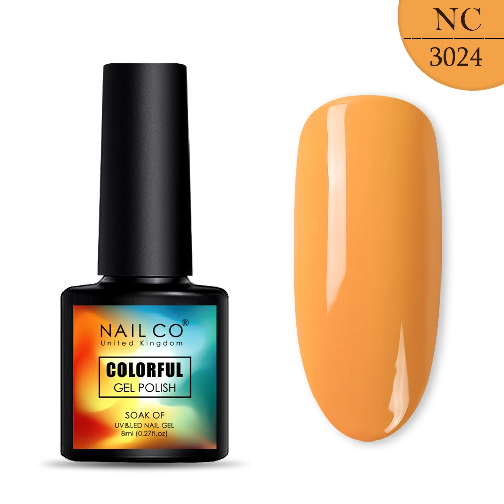 NAILCO, 8 мл, 130 цветов, Гель-лак для ногтей Lucky color, Гель-лак для ногтей, дизайн ногтей, Гель-лак Esmalte Nails Lak Hybrid Soak Off - Цвет: 3024