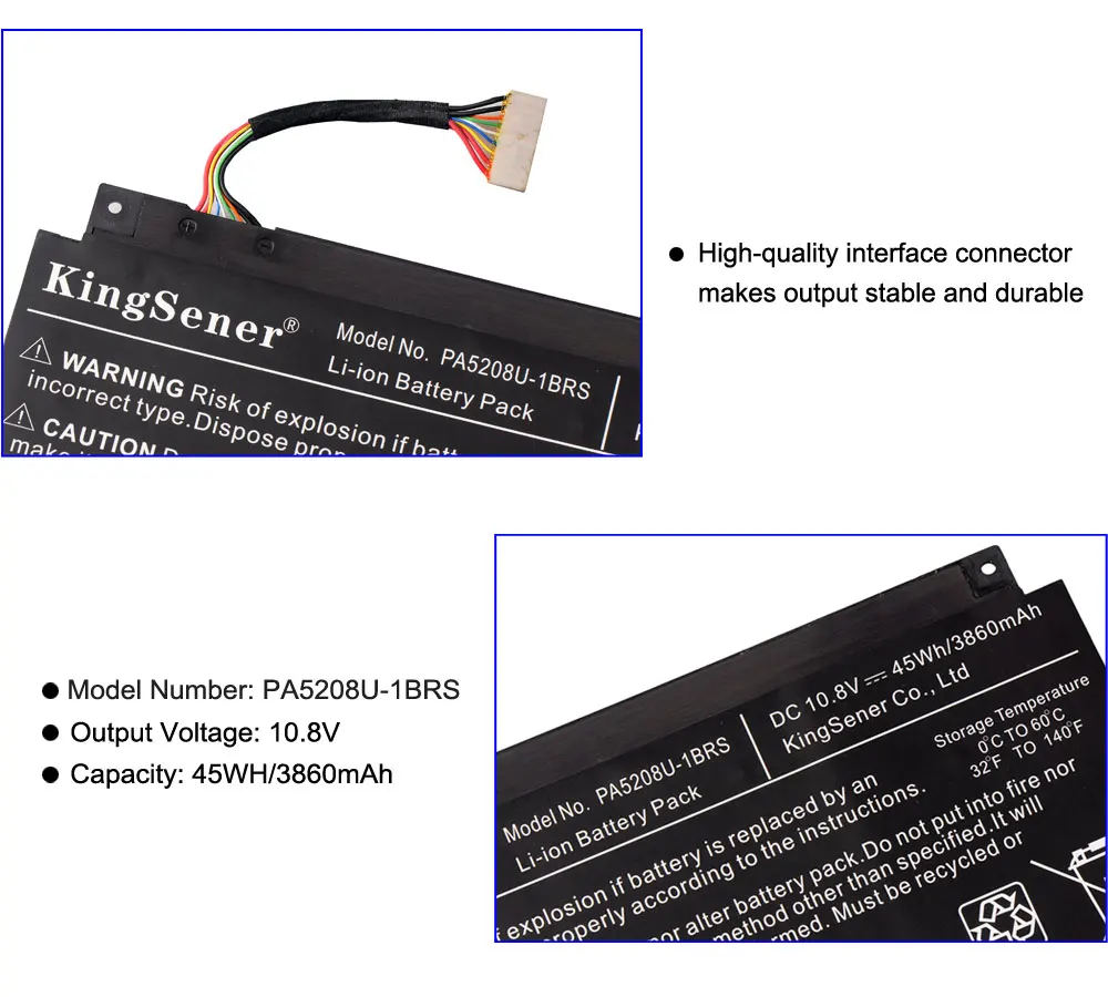 Kingsener Pa5208u1brs Pa5208u Bateria para Toshiba Chromebook Cb30 Cb35 Cb35-b3340 Cb35-b3330 para Satellite E45w P55w L55w-c L55 - Imagem 6