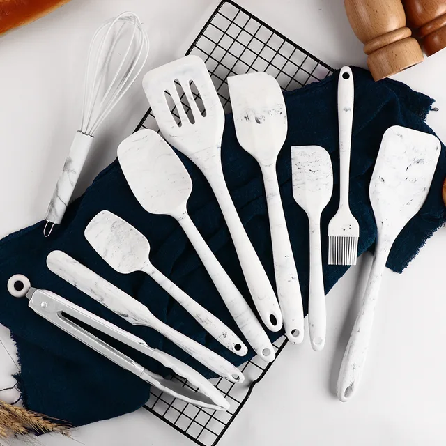 Marbling Silicone Kitchenware Cooking Utensils Set: Review and Features
