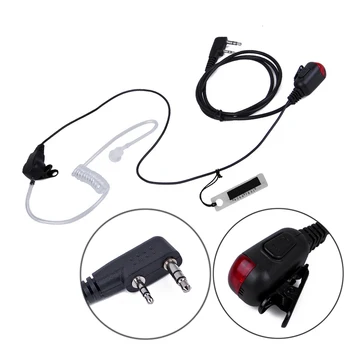 

2-Pin PTT Throat Mic Covert Acoustic Tube Earpiece Headset headphone earphone for Baofeng Kenwood Part Accessories