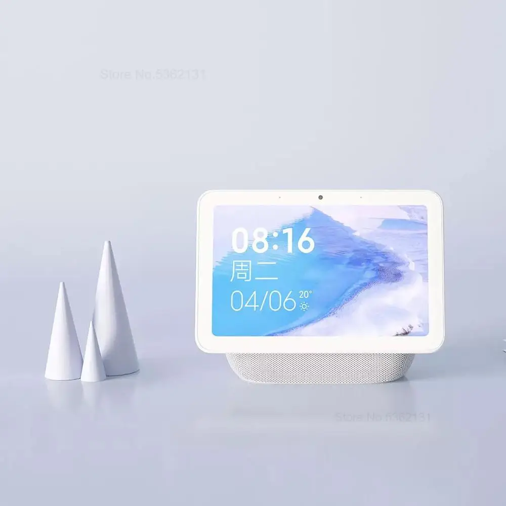 New Xiaomi AI Touch Screen Bluetooth 5.0 Speaker Pro 8 inch Digital Display Alarm Clock WiFi Smart