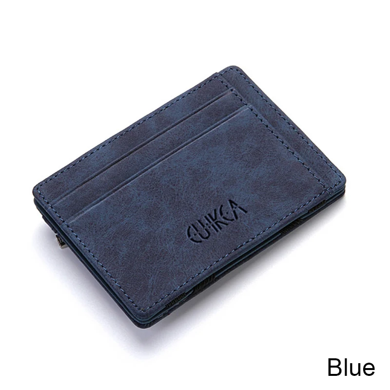 blue LEFUR, новинка, мужской кошелек, короткий, из искусственной кожи, на молнии, кошелек, модный, однотонный, мини кошелек, Cartera Mujer, Прямая поставка - Цвет: blue