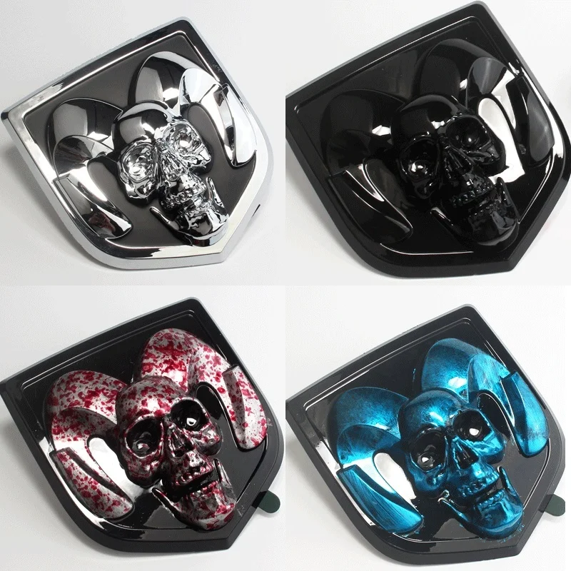 For Dodge Ram 1500 2500 3500 2009 2018 3D Skull Head Front/Rear Gate