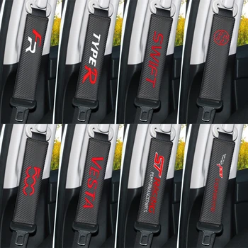 

Car Safety Belt Covers Seat Belt Case Embroidery for Seat FR Toyota 86 typer suzuki swift fiat 500 lada ford Car Styling