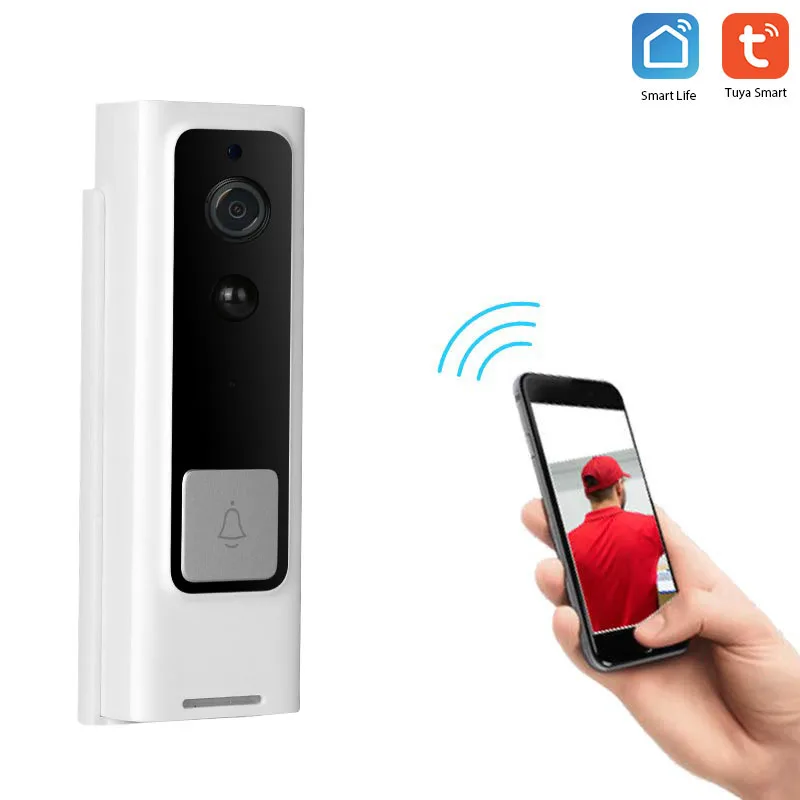 Умный Wifi дверной звонок беспроводной домофон 1080P камера ночного видения Pir датчик движения tuya Smart life App батарея не включает