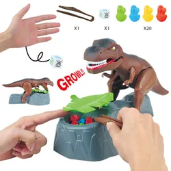 Jouet électrique de dinosaure mordant à la main, effet sonore, bras mobiles, Interaction Parent enfant, modèle de dessin animé, cadeau pour enfants 