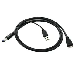 Câble de données pour disque dur Mobile USB3.0, câble de connexion USB à micro b à double tête avec alimentation auxiliaire 