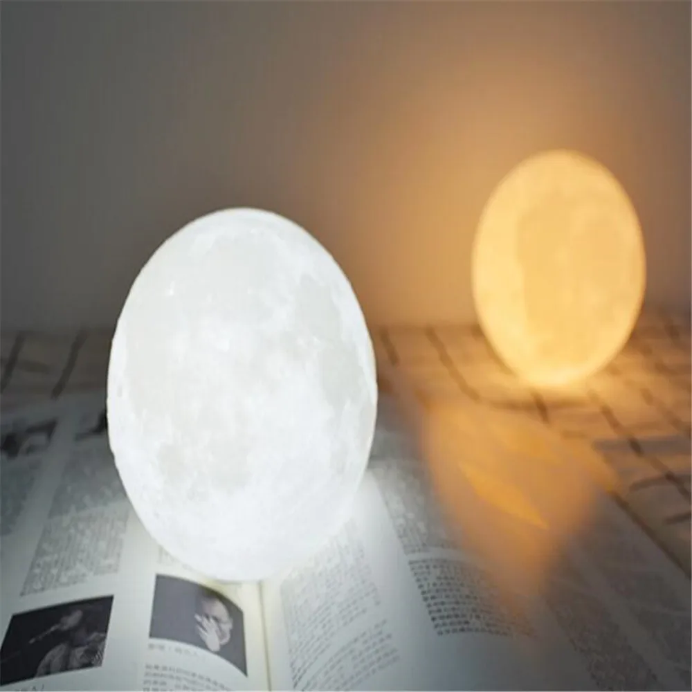 

Dropship 3D Print Rechargeable Moon Lamp LED Night Light Creative Touch Switch Moon Light For Bedroom Decoration Birthday Gift
